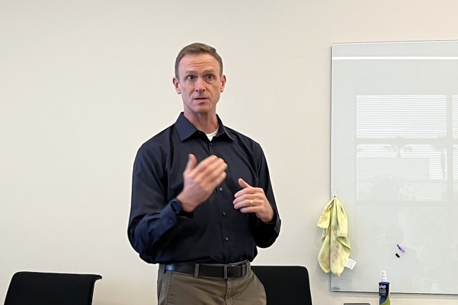 Vice-président du marketing chez Scaleflux, JB Baker a présenté ses SSD avec accélérateurs lors d'un IT Press Tour en octobre dernier. (Crédit S.L.)