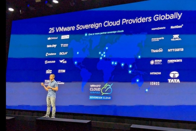 Le coup d'envoi de l'offre de cloud souverain de VMware a été donné sur l'événement Explore 2022 de l'éditeur à Barcelone. (crédit : D.F.) 