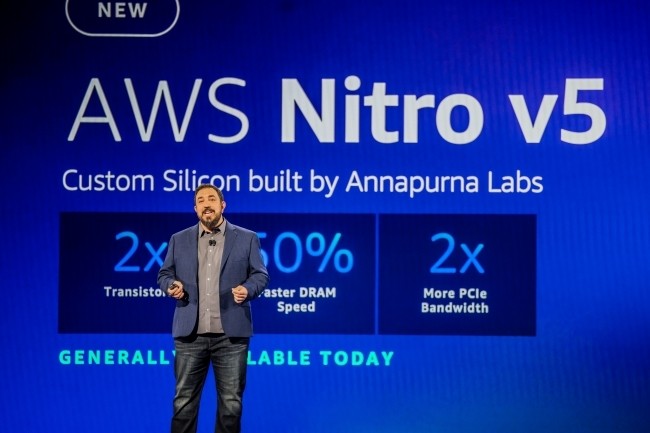 Dans le florilège d'annonces faites par Peter DeSantis à re:Invent 2022, le lancement de Nitro v5 est à ne pas manquer. (Crédit : AWS)