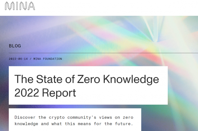 La Fondation Mina a interrogé la communauté crypto pour comprendre leurs points de vue sur le ZK et l’impact que cela aura sur l’avenir d’Internet. (Crédit Mina)