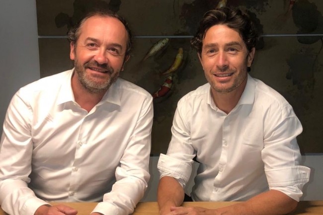 (De gauche à droite) Les deux fondateurs, Pierre Oger (directeur général) et Jean Larroumets (président) visent un chiffre d'affaires de 50 millions d'euros d'ici fin 2026. (Crédit : Egerie)