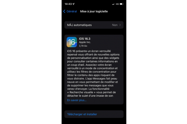 iOS 16.3 est là avec des correctifs très attendus de la part des utilisateurs d'iPhone. (Crédit : C.S.)