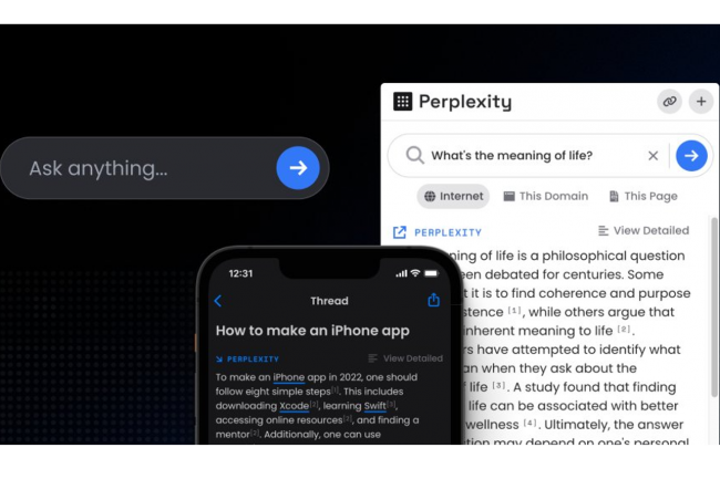 Perplexity est disponible sur iPhone et sur Chrome. (Cr�dit : Perplexity)