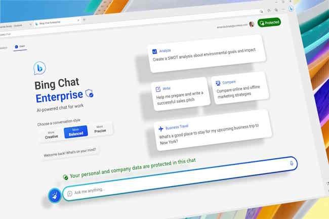 Parmi les annonces faites par Microsoft  Inspire, il y a le lancement de Bing Chat Enterprise. (Crdit Photo: Microsoft)