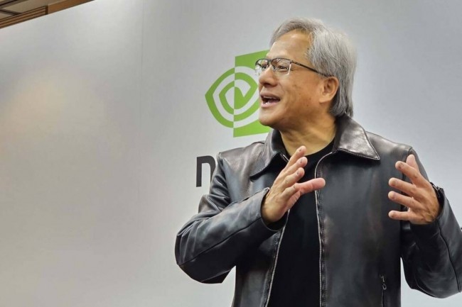 Jensen Huang, CEO de Nvidia, lors d'une session de questions-rponses avec la presse au Computex 2023. (crdit : IDG NS)