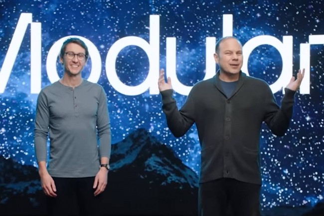 Les co-fondateurs de Modular Chris Lattner (CEO)  gauche et Tim Davis (directeur des produits) sont prts  en dcoudre avec Nvidia. crdit : Modular