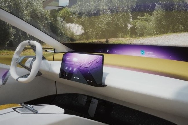 L'habitacle d’un véhicule « Neue Klasse » de BMW, une génération attendue pour 2025. Ces modèles seront équipés d’un système embarqué appelé iDrive, fournissant une nouvelle expérience de conduite dont des fonctions automatisées. (Photo : D.R.)