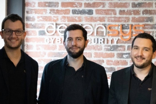 L'équipe dirigeante de Devensys Security avec (de gauche à droite) Alexandre Marguerite (directeur général), Joffrey Nurit (CTO) et Léo Gonzales (président). 