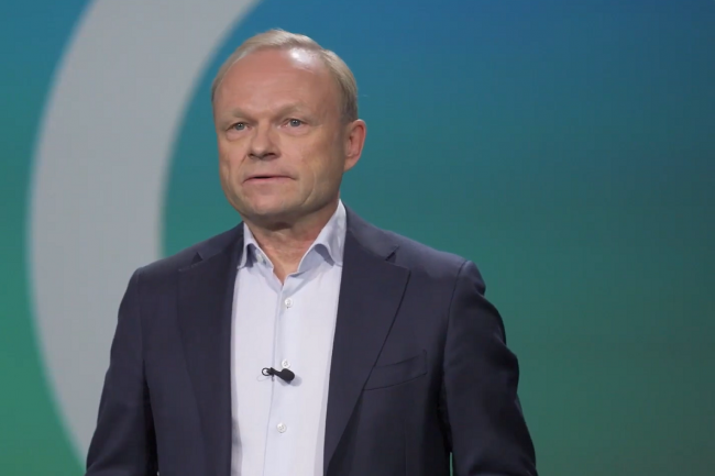 Pekka Lundmark, président et CEO de Nokia, a présenté les résultats financiers du troisième trimestre 2023 de la firme. (Crédit : Nokia)