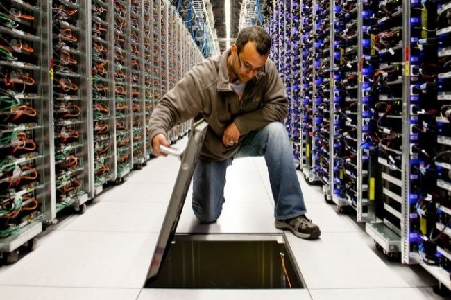 Dans un datacenter de Google en Gorgie (Etats-Unis). LIA pousse les gants du cloud  dmultiplier les GPU dans leurs architectures. (Photo : D.R.)
