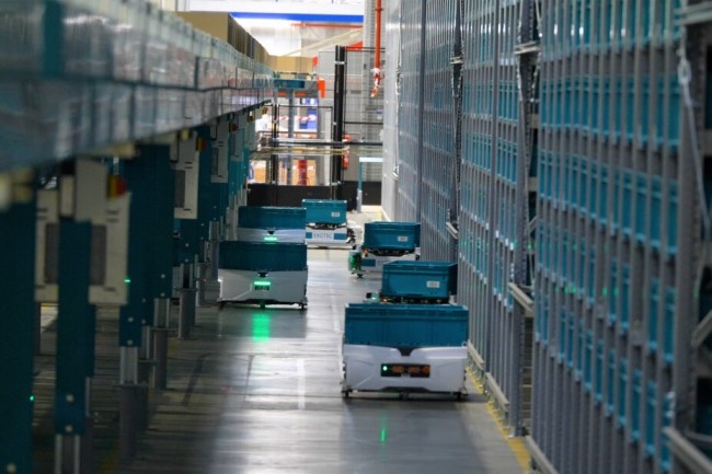Le fabricant de produits de plomberie Ayor va équiper son nouvel entrepôt de 37 robots autonomes d'Exotec. (Photo : Exotec)