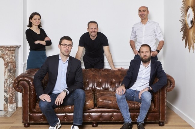 Les fondateurs de Sekoia.io : Thrse Favet (CFO), Freddy Milesi (DG), David Bizeul (CSO), Georges Bossert (directeur technique) & Franois Deruty (CIO). (Crdit : Sekoia.io/Martin Lagardre)