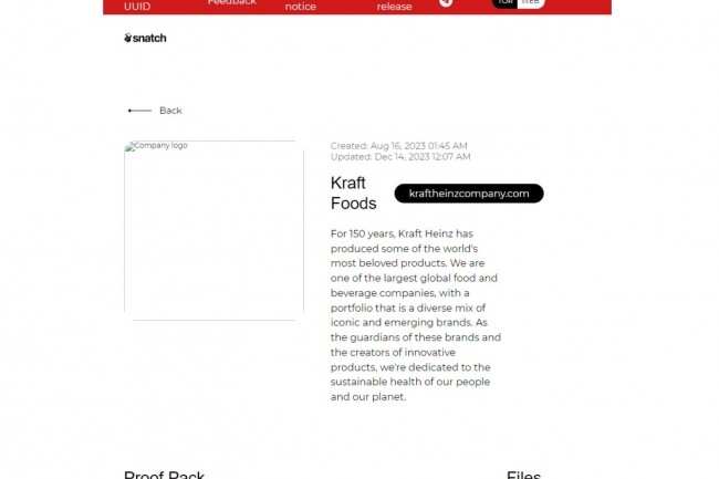 L'annonce du leak de donnes sur Kraft Heinz sur le site Snatch. (Crdit : D.R.)
