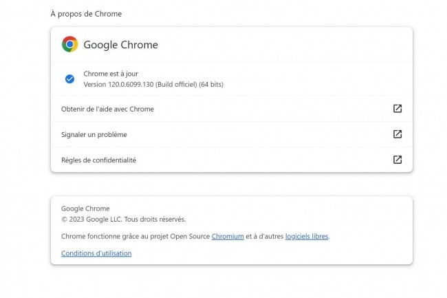 Il est plus que conseill de mettre  jour ds que possible Chrome. (crdit : D.R.)