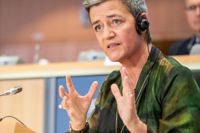 Les quipes de Magrethe Vestager, commissaire europen en charge de la concurrence, ont demand des prcisions sur la participation de Microsoft dans OpenAI. (Crdit Photo: Commission europnne)