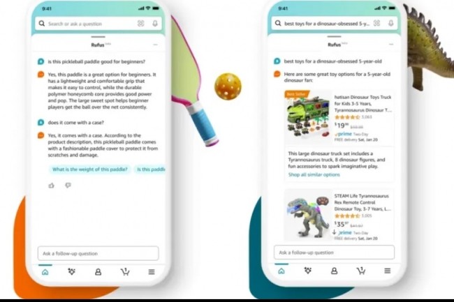 L'IA gnrative orente achats d'Amazon est forme sur le vaste catalogue de produits de la firme. (crdit : Amazon)