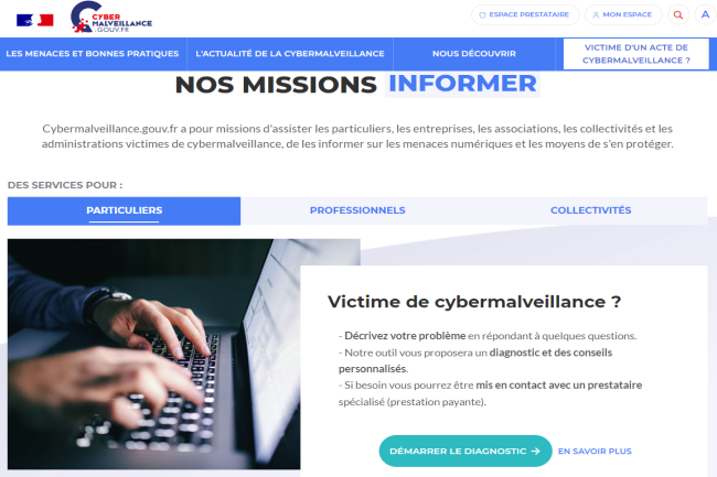 Depuis sa cration, la plateforme Cybermalveillance.gouv.fr a accueilli plus de 7 millions de visiteurs. (Crdit Photo : DR)