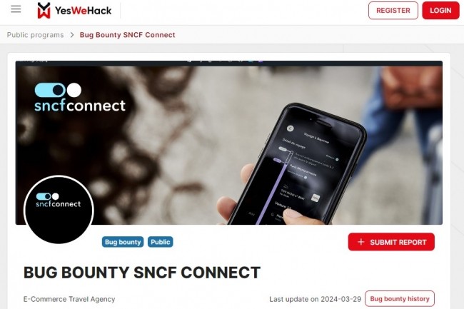 SNCF Connect&Tech repose sur l'expertise de YesWeHack pour encadrer son programme de bug bounty tant en termes technique que juridique. (crdit : YesWeHack/SNCF Connect)