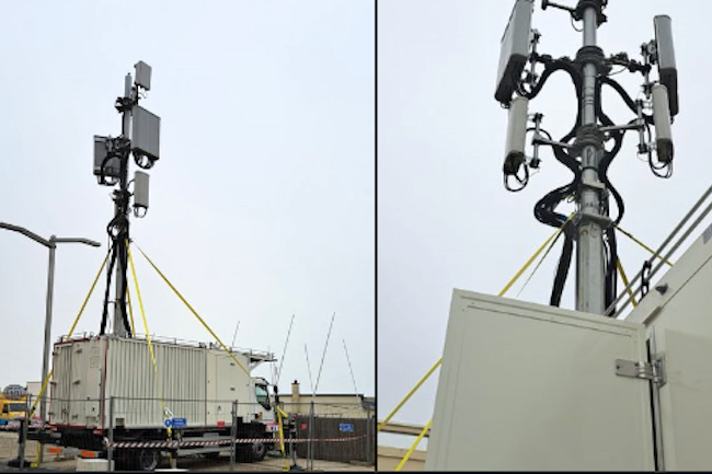 Bard d'antennes, le camion relais de Free Mobile a t install prs de la plage de Berck pour couvrir les 37e rencontres internationales des cerfs-volants. (Crdit Free Mobile)