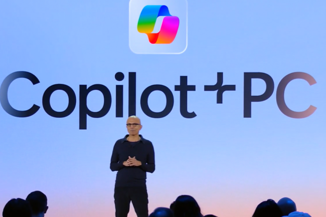 Satya Nadella, CEO de Microsoft lors de l'annonce de l'vnement Copilot+PC ce 20 mai. (crdit : Microsoft)