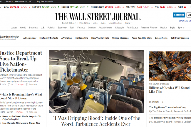 Un contrat pluriannuel de 250 M$ a t conclu entre News Corp et Open AI pour exploiter les contenus de nombreux titres de presse dont le Wall Street Journal. (crdit : D.R.)