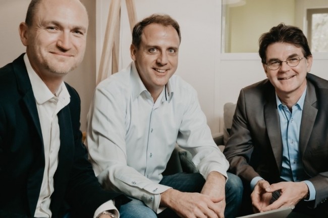 Imagino a t fonde (de gauche  droite) par Arnaud Chapis (COO), Thomas Boudalier (CTO) et Stphane Dehoche (CEO) en 2017. (crdit : Imagino)