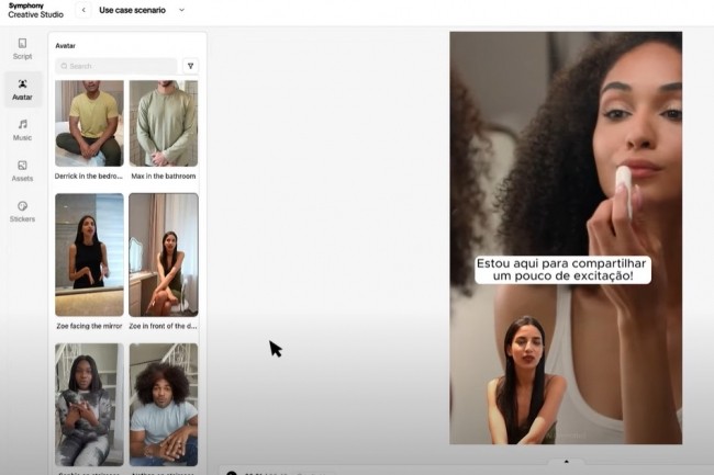 Des avatars personnaliss ou prconus par des acteurs rmunrs pourront tre choisis par les marques sur TikTok. (crdit : TikTok)