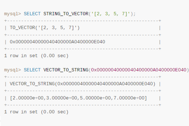 MySQL 9 prend en charge les donnes vectorielles. (Crdit Photo: MySQL)