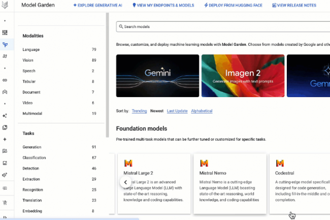 Google Cloud enrichit rgulirement sa ferme de LLM sur sa plateforme Vertex AI. (crdit : Google Cloud)