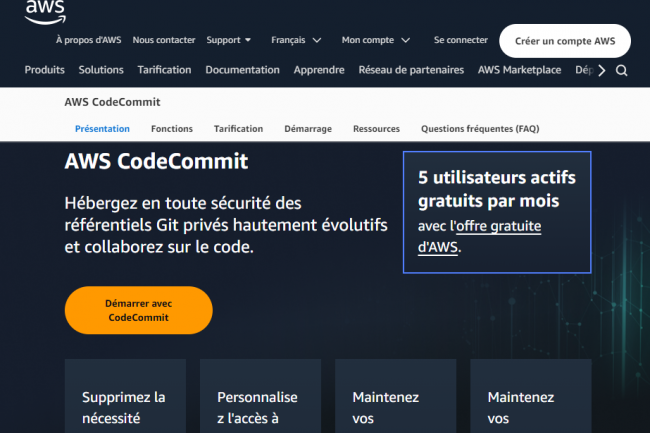 AWS tue à petit feu CodeCommit, Cloud9 et SimpleDB