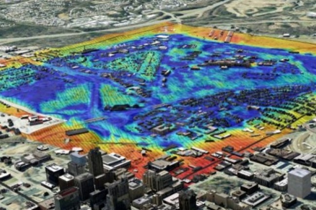 Raleigh, en Caroline du Nord, exploite un modle de jumeau numrique gographique pour mieux comprendre l'impact de la croissance de la ville sur le climat. (Photo : Raleigh)