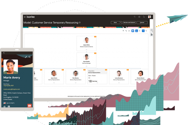 La solution HCM d'Oracle vise  acclrer les recrutements et  augmenter l'engagement des collaborateurs selon leurs fonctions. (Crdit Oracle)