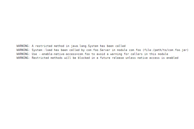 La fonction restreignant l'usage de la Java Native Interface enverra des alertes et sera teste dans la JDK 23. (Crdit Photo: OpenJDK)