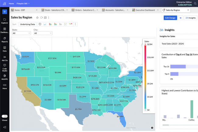 Le module Custom Machine Learning Studio de Zoho Analytics permet de crer des modles ML personnaliss sans exprience de codage.  (Crdit Zoho)