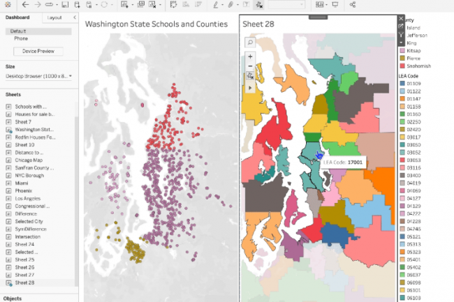 Les paramtres et de donnes gospatiales sont pris en charge dans la dernire version 2024.3 de Tableau Software. (crdit : Tableau)