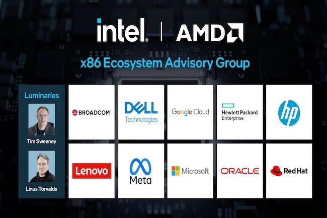 Intel, AMD, Broadcom, Dell, Google, Hewlett Packard Enterprise, HP, Lenovo, Meta, Microsoft, Oracle et Red Hat se sont regroups pour soutenir la plateforme x86 face  la menace Arm. (Crdit AMD)