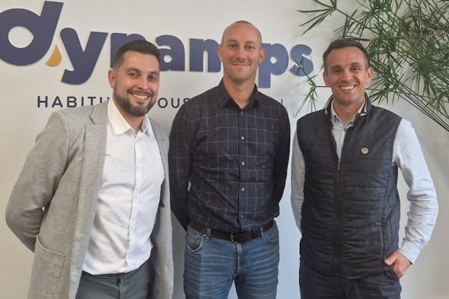 De gauche  droite : Romain Madeux (agence de La Rochelle), Mickal Brier (agence de Vannes), et Florian Fruchet, le directeur gnral de Dynamips. (Crdit photo : Dynamips)