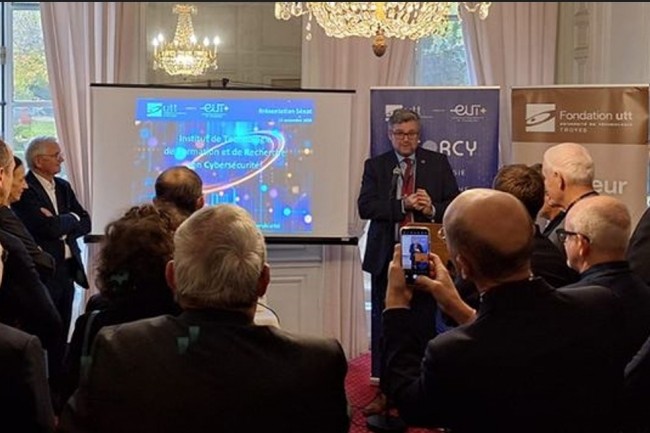 Le 15 novembre au Snat, luniversit de technologie de Troyes a officiellement lanc linstitut ITFoRCy pour accompagner les entreprises et institutions dans leurs stratgies de cyberscurit. (Crdit : UTT)