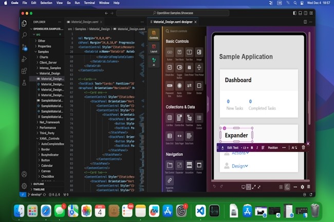 OpenSilver est une alternative open source  SilverLight de Microsoft qui propose notamment un concepteur d'interface XAML. (Crdit Photo  : Userware)