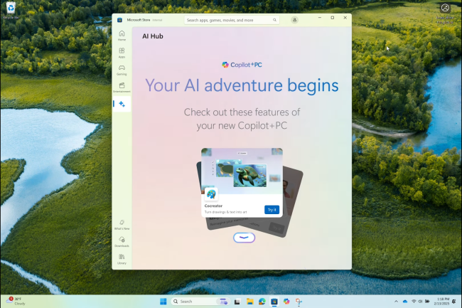 Avec AI Hub, Microsoft met en avant les apps IA pour les Copilot+PC