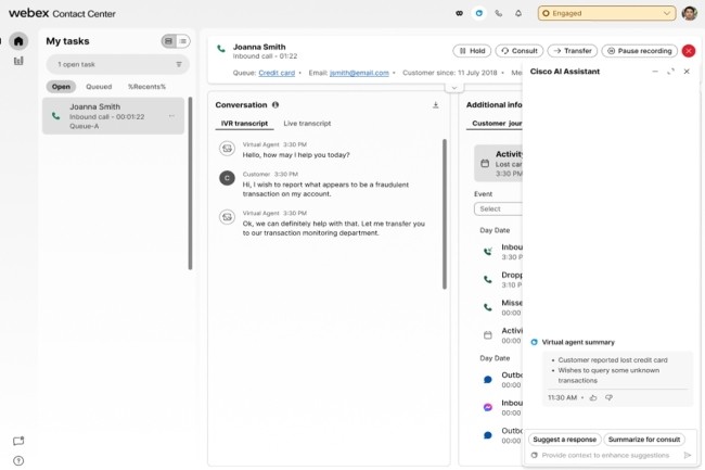 Pour les centres d'appel, Cisco intègre des agents IA dans Webex