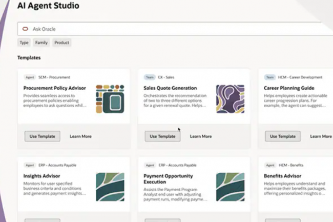 Oracle greffe AI Agent Studio à Fusion Cloud Applications