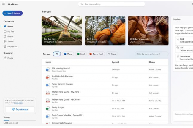 Microsoft étend Copilot pour OneDrive