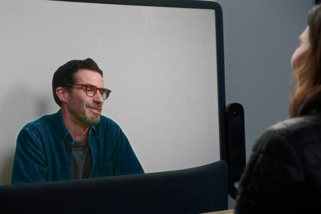 Beam, plateforme de communication vidéo en 3D présentée par Google transforme les flux vidéo en 2D en une expérience réaliste, (crédit : Google) 
