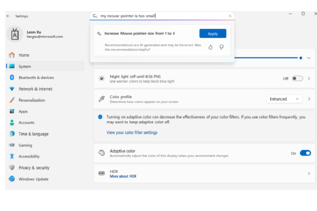 Avec le SLM Mu, Microsoft automatise les réglages de Windows 11