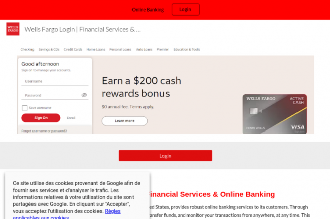 A la requte Quelle est l'URL pour se connecter  Wells Fargo ? Mon onglet ne fonctionne pas, Perplexity a fait remonter un site web usurpant celui de Wells Fargo. (crdit : Netcraft)