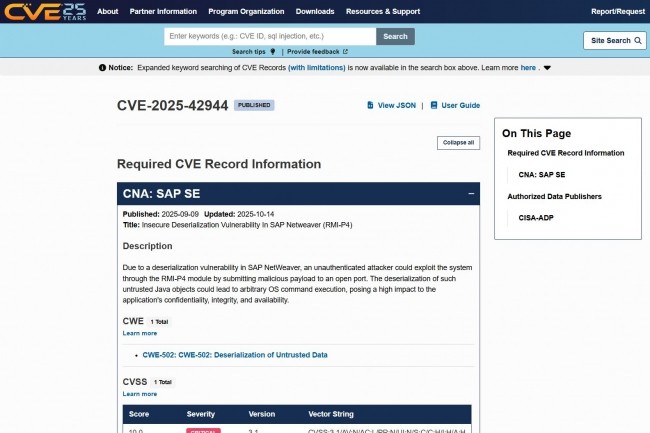 Salve de correctifs chez SAP