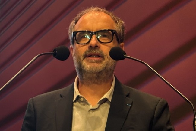 Michal Krajecki, directeur du ple recherche de l'Agence ministrielle pour l'IA de Dfense (Amiad),  l'occasion de Big Data & IA 2025, en octobre,  Paris. (Photo : ED)