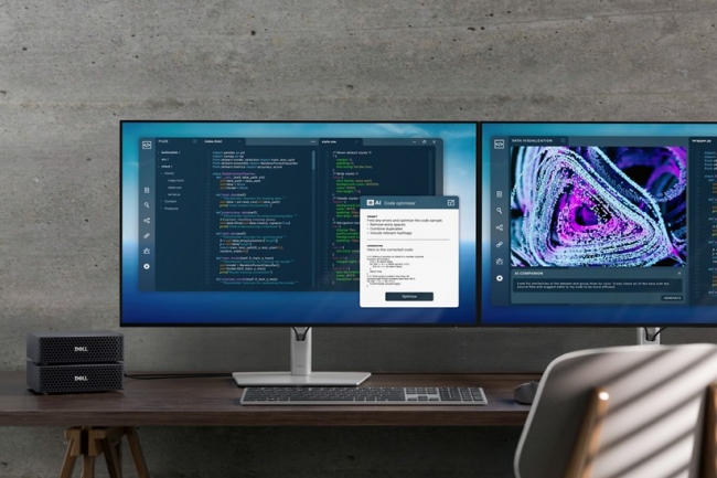 En reliant deux station de travail Dell Pro Max GB10 via l’interface ConnectX-7, l’utilisateur peut doubler les performances d’exécution. En reliant deux station de travail Dell Pro Max GB10 via l’interface ConnectX-7, l’utilisateur peut doubler les performances d’exécution.