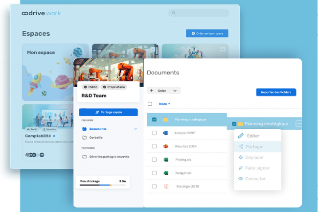 Zoom sur les outils collaboratifs Work et Meet d'Oodrive